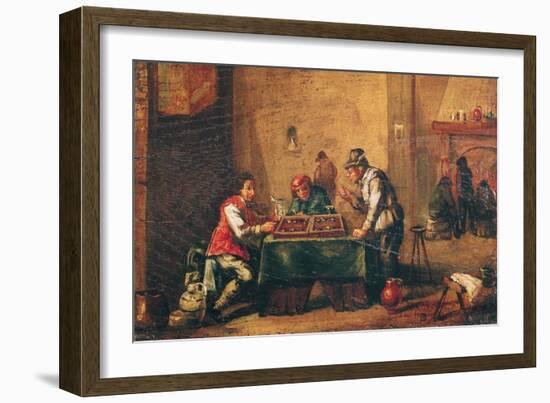 Men Playing Backgammon in a Tavern-David Teniers the Younger-Framed Giclee Print