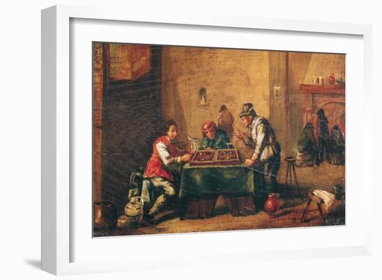 Men Playing Backgammon in a Tavern-David Teniers the Younger-Framed Giclee Print