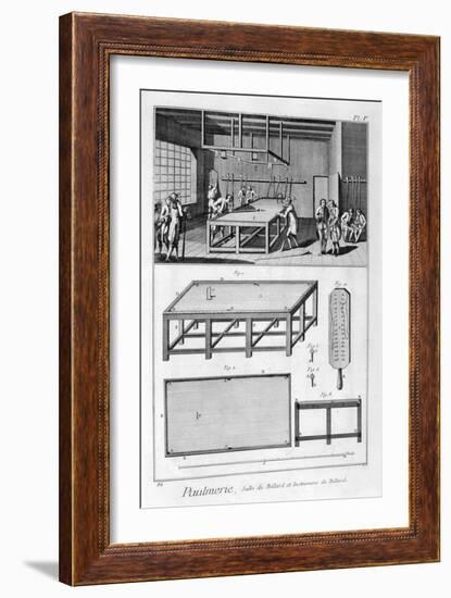 Men Playing Billiards, 1751-1777-null-Framed Giclee Print