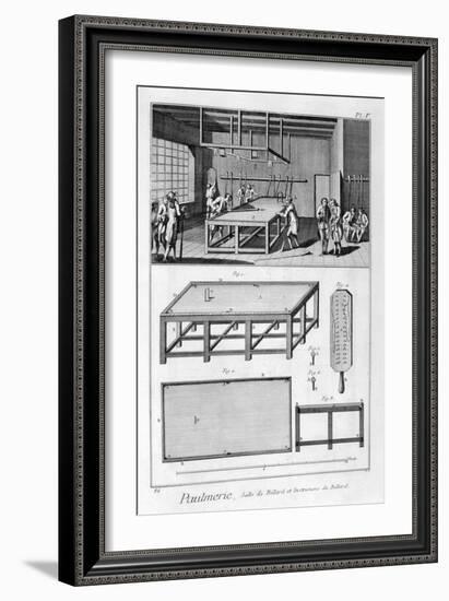 Men Playing Billiards, 1751-1777-null-Framed Giclee Print