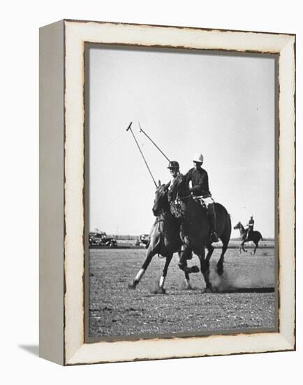 Men Playing Polo-Carl Mydans-Framed Premier Image Canvas