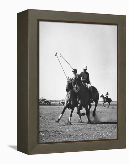 Men Playing Polo-Carl Mydans-Framed Premier Image Canvas