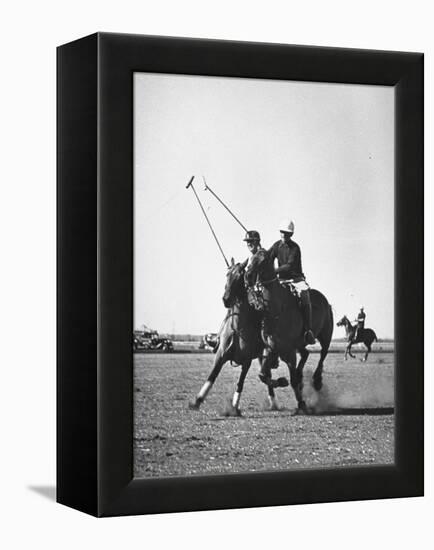 Men Playing Polo-Carl Mydans-Framed Premier Image Canvas