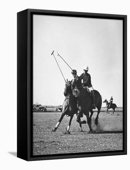 Men Playing Polo-Carl Mydans-Framed Premier Image Canvas