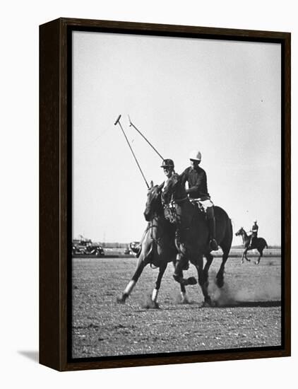 Men Playing Polo-Carl Mydans-Framed Premier Image Canvas