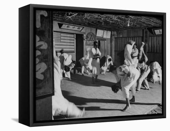 Men Practicing in Judo Class-Eliot Elisofon-Framed Premier Image Canvas