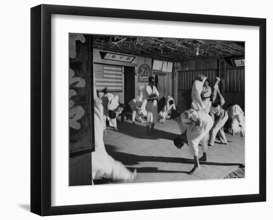 Men Practicing in Judo Class-Eliot Elisofon-Framed Photographic Print