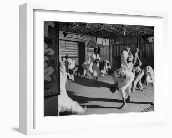 Men Practicing in Judo Class-Eliot Elisofon-Framed Photographic Print