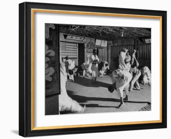 Men Practicing in Judo Class-Eliot Elisofon-Framed Photographic Print