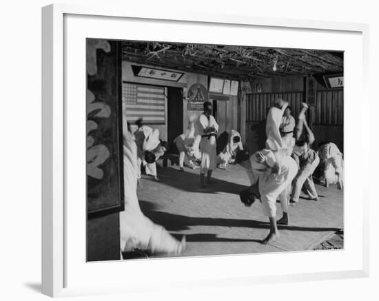 Men Practicing in Judo Class-Eliot Elisofon-Framed Photographic Print