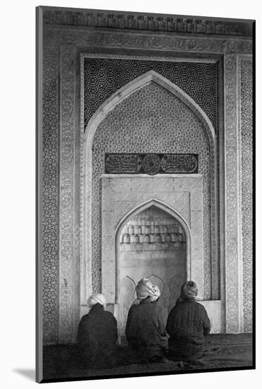 Men Praying at Qibla Niche-null-Mounted Photographic Print