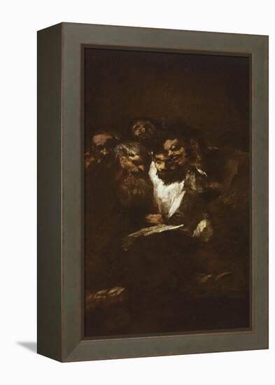 Men Reading-Francisco de Goya-Framed Premier Image Canvas