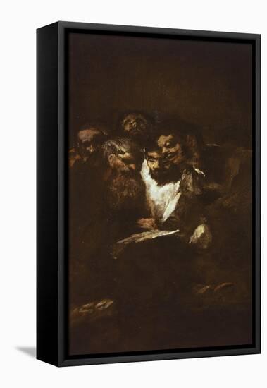 Men Reading-Francisco de Goya-Framed Premier Image Canvas