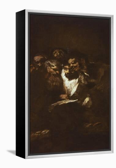 Men Reading-Francisco de Goya-Framed Premier Image Canvas