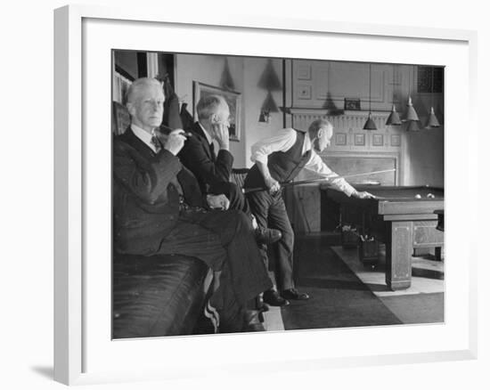 Men Relaxing in the Union Club from a Story Concerning Boston-null-Framed Photographic Print