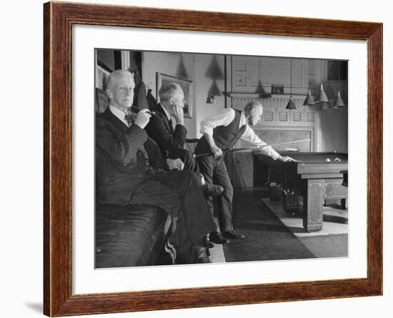 Men Relaxing in the Union Club from a Story Concerning Boston-null-Framed Photographic Print