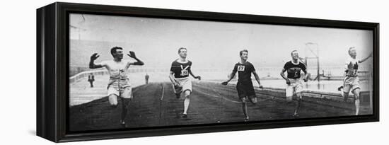 Men's 200m Race at the 1908 Summer Olympics in London-null-Framed Premier Image Canvas