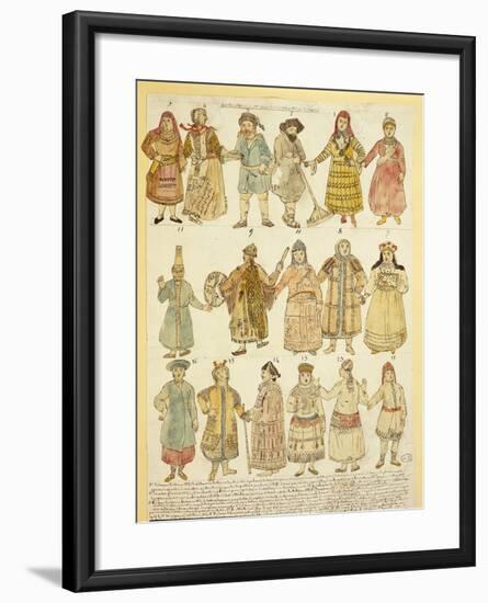 Men's and Women's Costumes-null-Framed Giclee Print