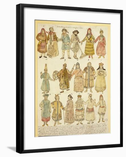 Men's and Women's Costumes-null-Framed Giclee Print