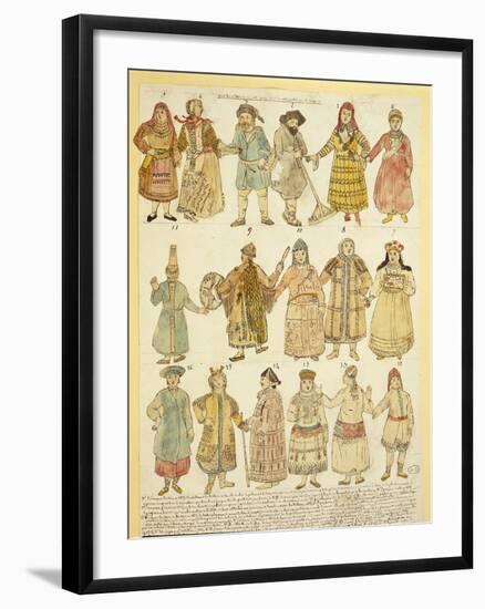 Men's and Women's Costumes-null-Framed Giclee Print