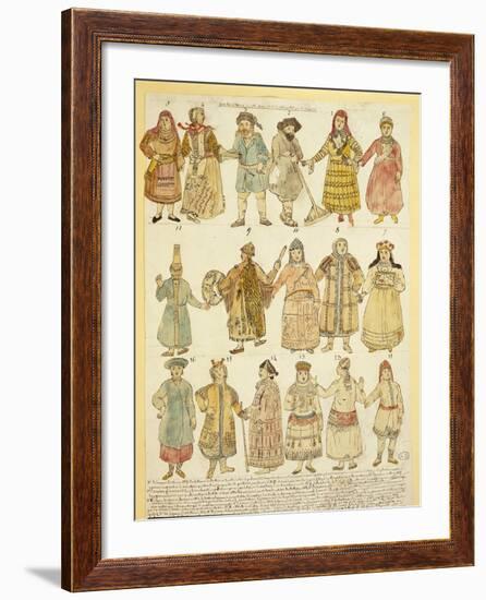 Men's and Women's Costumes-null-Framed Giclee Print