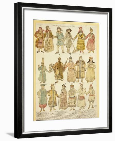 Men's and Women's Costumes-null-Framed Giclee Print