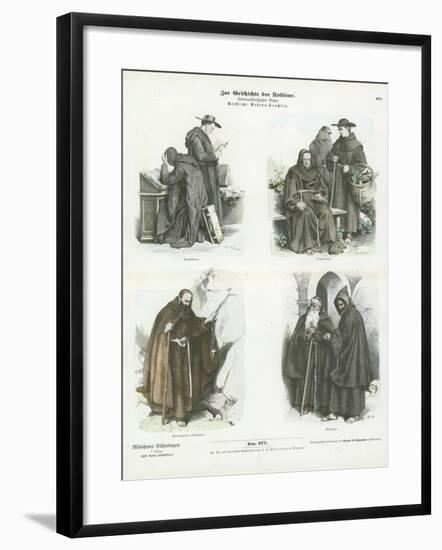 Men's Costumes of Christian Religious Orders-null-Framed Giclee Print