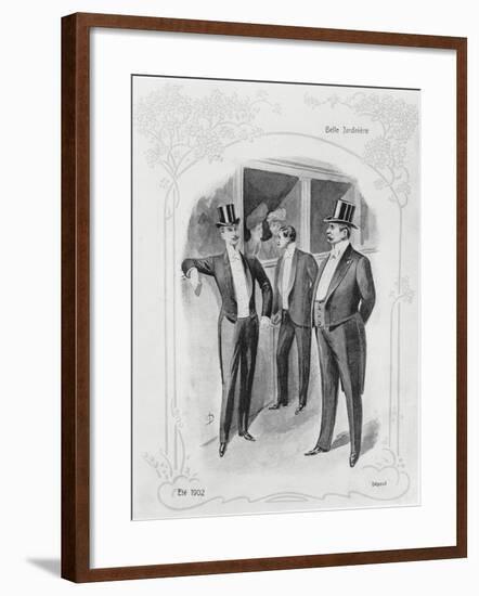Men's Evening Suits-null-Framed Giclee Print