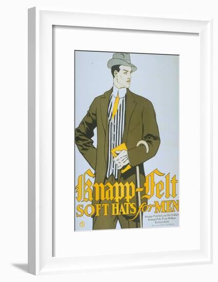 Men's Knapp-Felt Soft Hats, USA, 1920-null-Framed Giclee Print