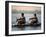 Men's Pairs Rowing Team in Action, Vancouver Lake, Washington, USA-null-Framed Photographic Print