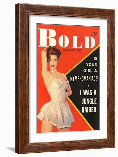 Men's Pulp Magazine Cover-null-Framed Art Print