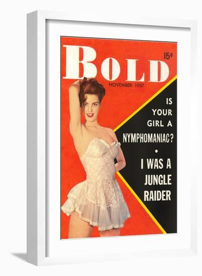 Men's Pulp Magazine Cover-null-Framed Art Print