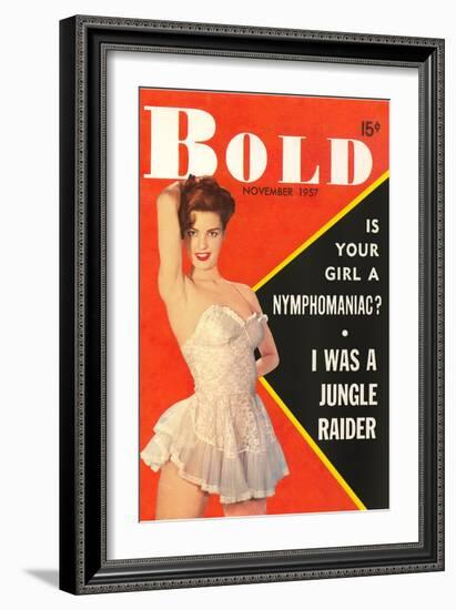 Men's Pulp Magazine Cover-null-Framed Art Print