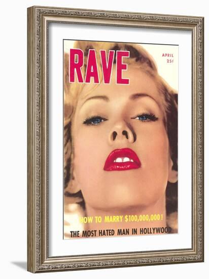 Men's Pulp Magazine Cover-null-Framed Art Print