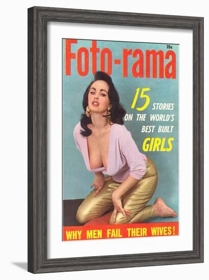 Men's Pulp Magazine Cover--Framed Art Print