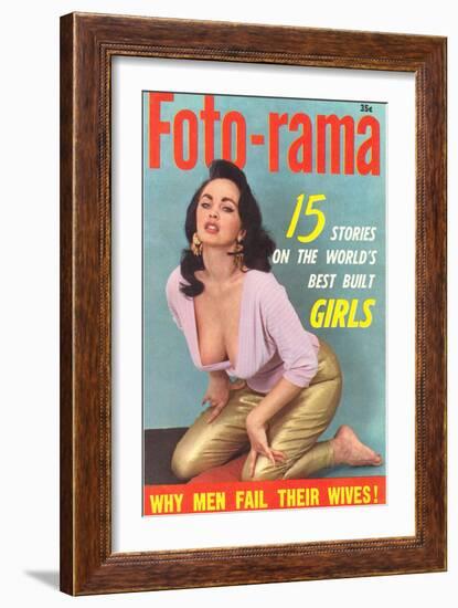 Men's Pulp Magazine Cover-null-Framed Art Print