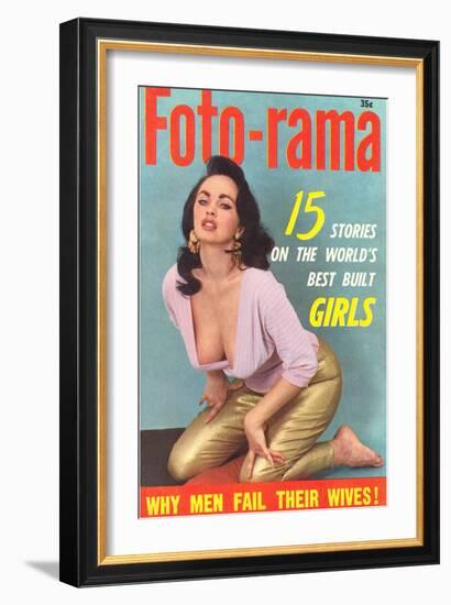 Men's Pulp Magazine Cover-null-Framed Art Print