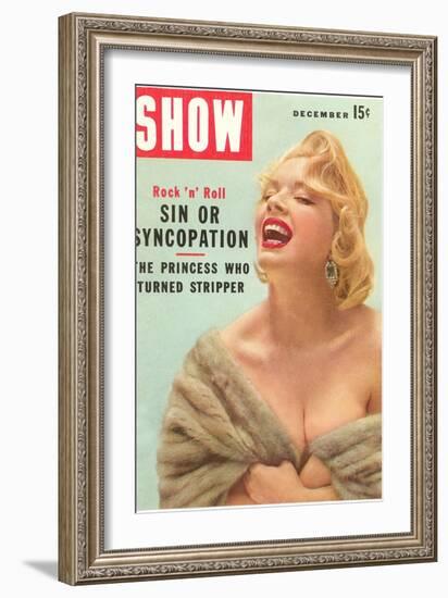 Men's Pulp Magazine Cover--Framed Art Print