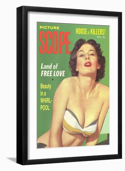 Men's Pulp Magazine Cover-null-Framed Art Print