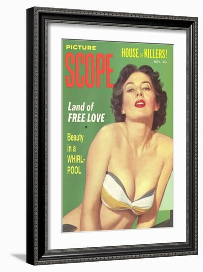 Men's Pulp Magazine Cover--Framed Art Print