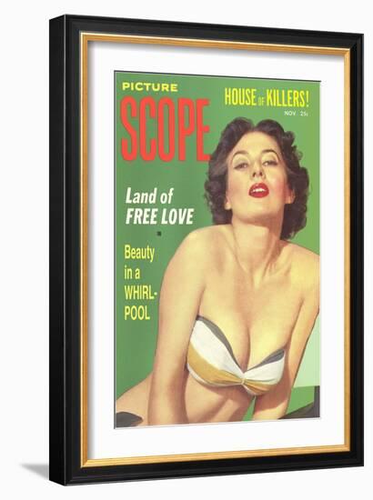 Men's Pulp Magazine Cover--Framed Art Print