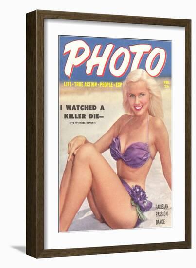 Men's Pulp Magazine Cover--Framed Art Print