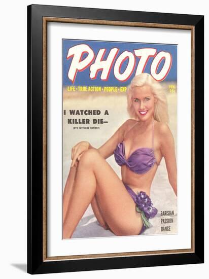 Men's Pulp Magazine Cover--Framed Art Print