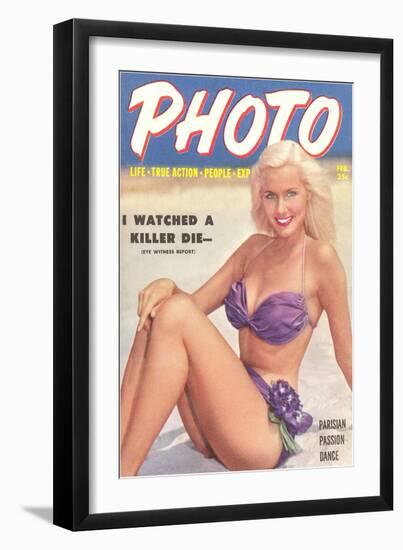 Men's Pulp Magazine Cover--Framed Art Print