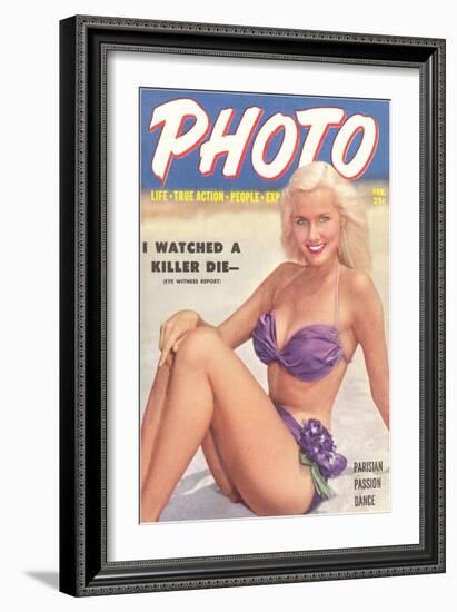 Men's Pulp Magazine Cover--Framed Art Print