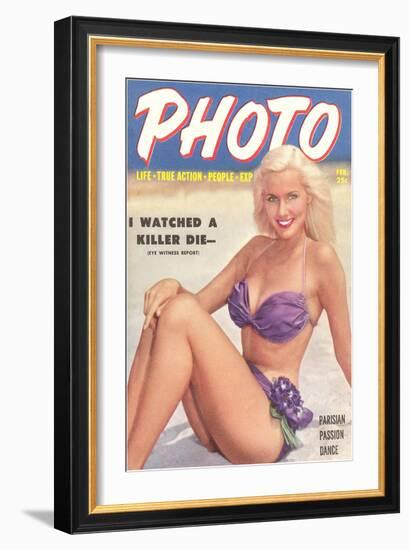 Men's Pulp Magazine Cover--Framed Art Print