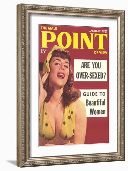 Men's Pulp Magazine Cover--Framed Art Print