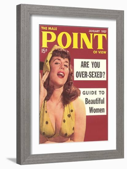 Men's Pulp Magazine Cover-null-Framed Art Print