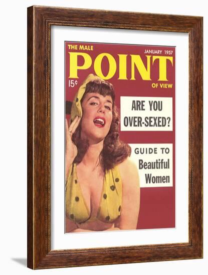 Men's Pulp Magazine Cover--Framed Art Print