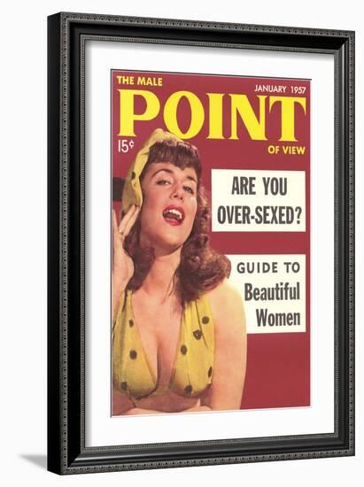 Men's Pulp Magazine Cover-null-Framed Art Print